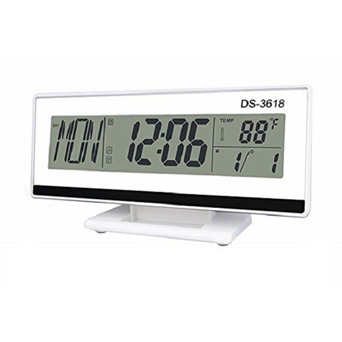 ρολόι ξυπνητήρι με αισθητήρα ήχου lcd οθόνη και ένδειξη θερμοκρασίας – oem ds-3618