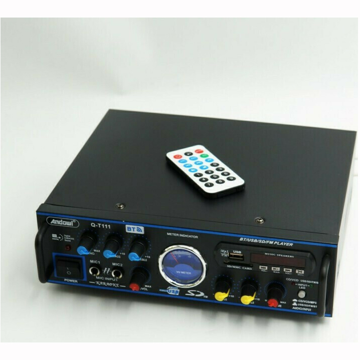 Ραδιοενισχυτής Stereo karaoke USB/SD/Bluetooth Oem 2x50watt Andowl Q-T111 7363