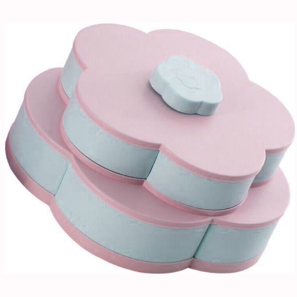 περιστρεφομενη πτυσσομενη πιατελα για γλυκα - candy box pattern rotating ροζ