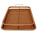 αντικολλητικό ταψί & καλάθι με κεραμική επίστρωση για light τηγανητά, copper collection rectangle crispy tray crisp-01