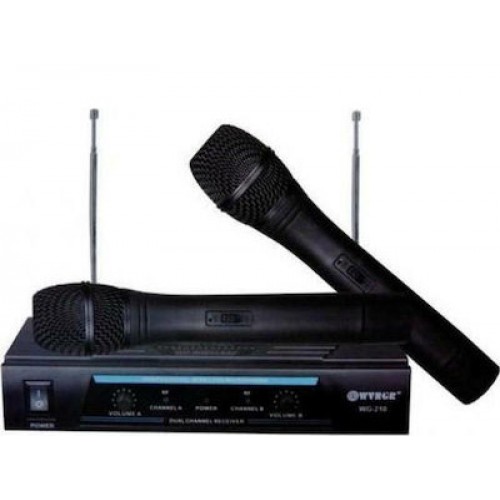 ασυρματο karaoke με δυο μικροφωνα wvngr wg-210 digital vhf