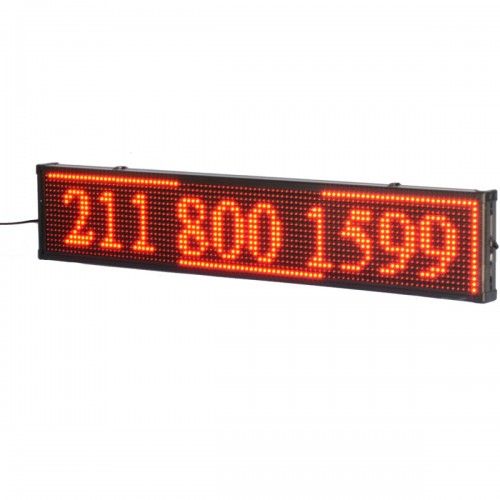 πινακίδα led κυλιόμενων μηνυμάτων 100x40 cm κόκκινη