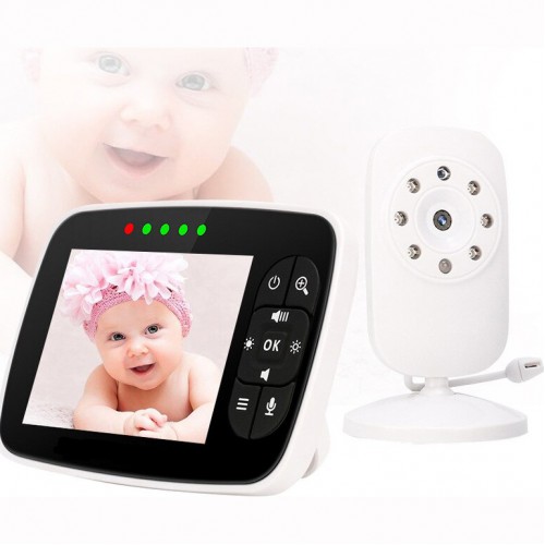 baby monitor 3.5″ lcd με αισθητήρα ir, θερμοκρασίας, νυχτερινή λήψη & ενδοεπικοινωνία sm-35