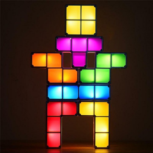 led διακοσμητικά τουβλάκια tetris - επιτραπέζιο παιχνίδι exciting brick game light
