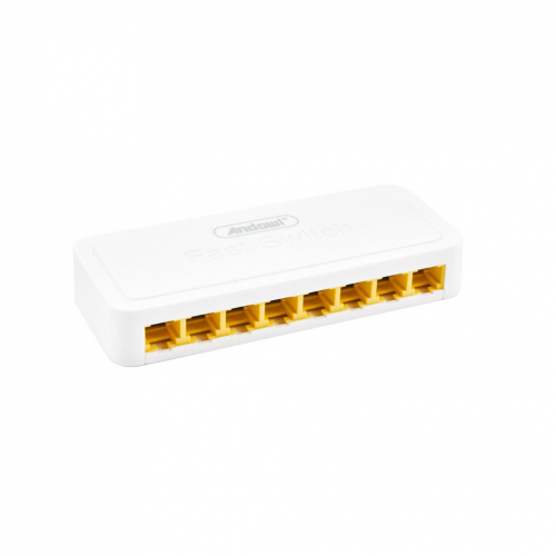 ethernet switch 8 θυρών 100mbps andowl q-jh03 – λευκό