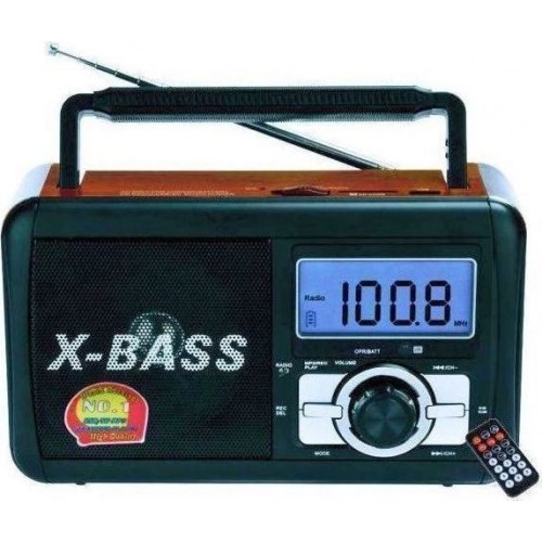 επαναφορτιζόμενο ραδιόφωνο με οθόνη ψηφιακή usb/sd card oem fp-920-rc
