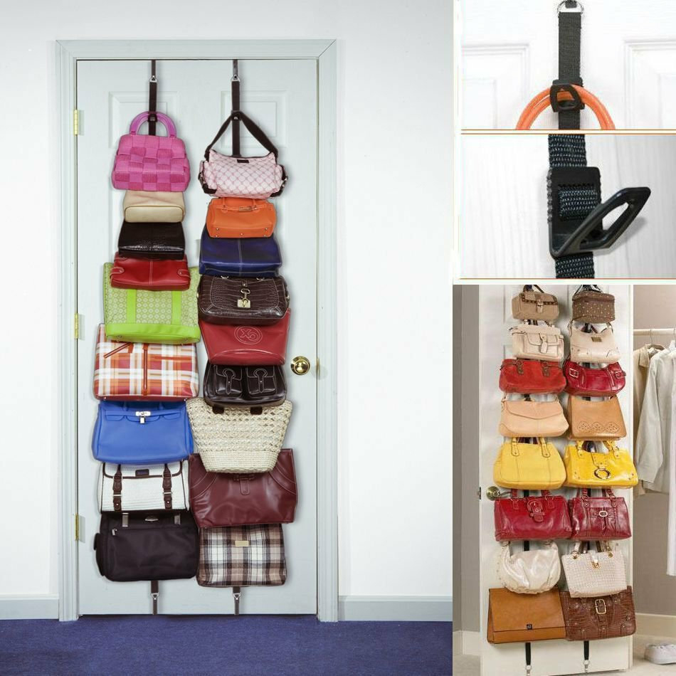 A Bag Rack Κρεμάστρα Για Τσάντες Με 16 Θέσεις Για Πόρτες ή Ντουλάπες