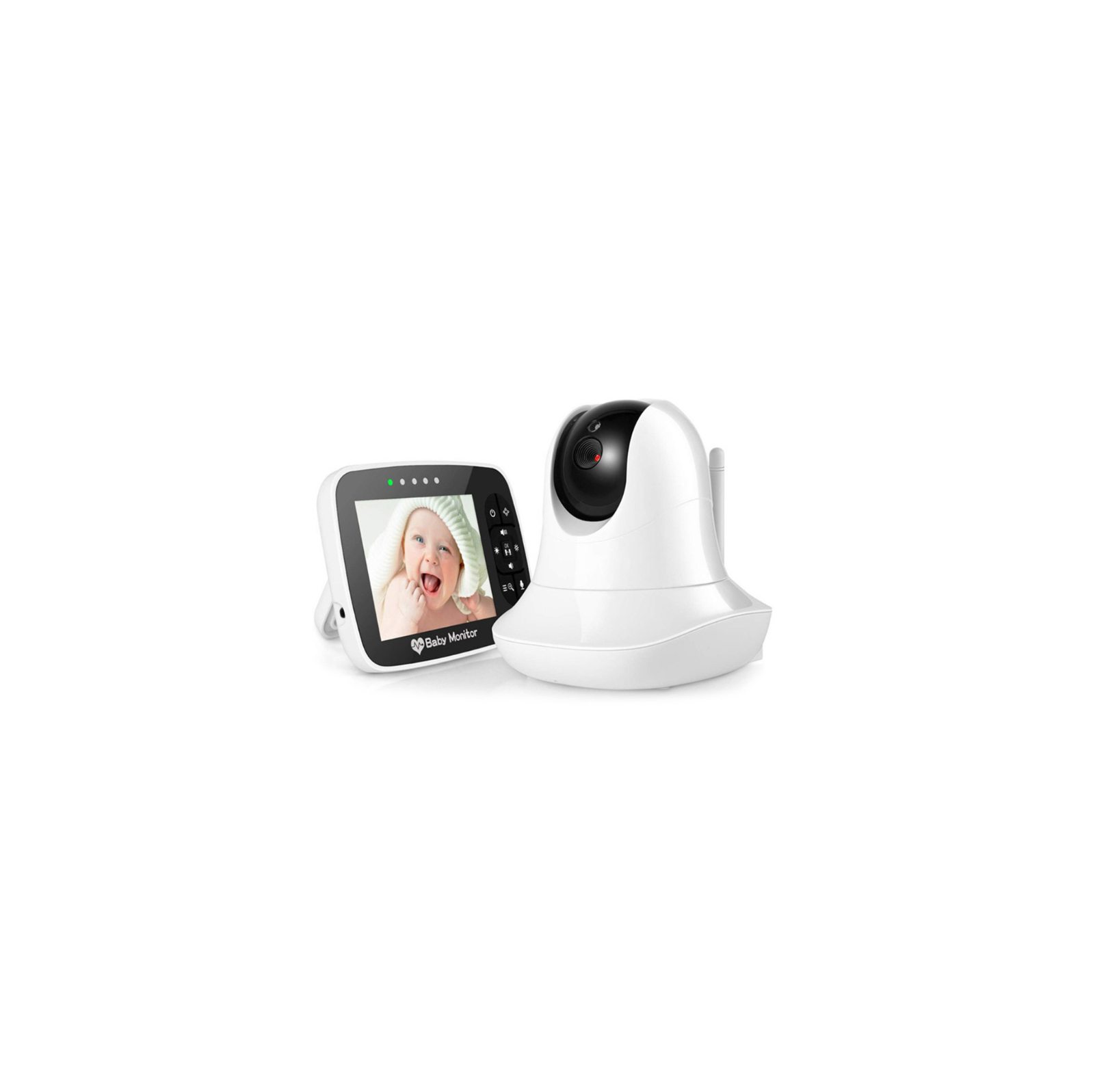 ασύρματο baby monitor 3.5″ αμφίδρομης επικοινωνίας με νυχτερινή λήψη oem sm935 – λευκό