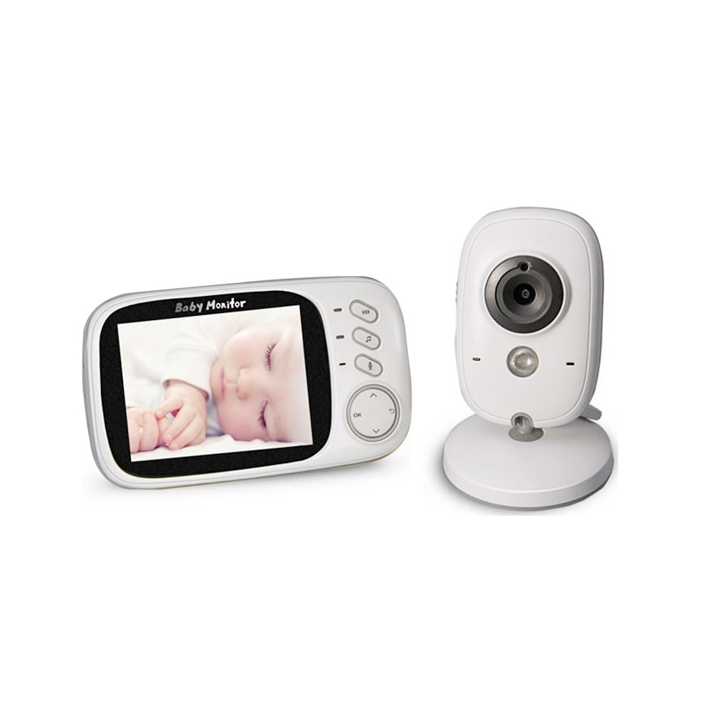 Ασύρματο Σύστημα Παρακολούθησης με Κάμερα για Μωρά, Ενδοεπικοινωνία, Night Vision – 3.2 inch LCD 2.4GHz (White) – VB603 – OEM 6431