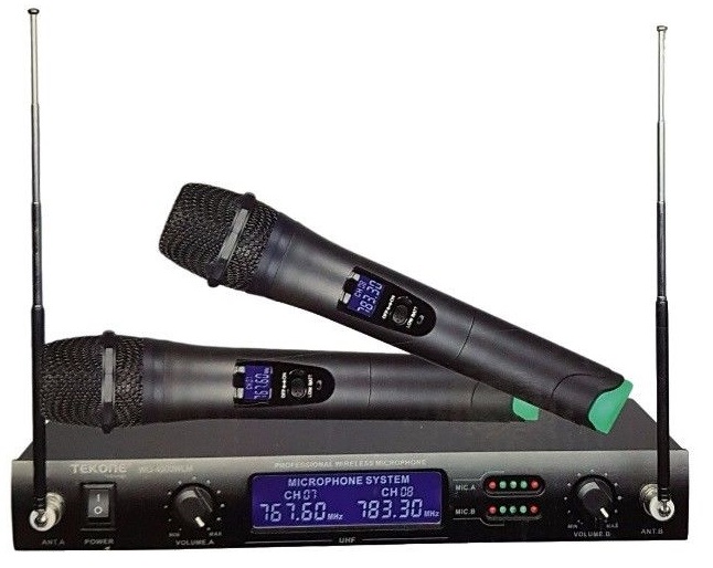 ​Επαγγελματική Συσκευή Karaoke UHF Με Δύο Ασύρματα Μικρόφωνα WVNG WG-4000 5647